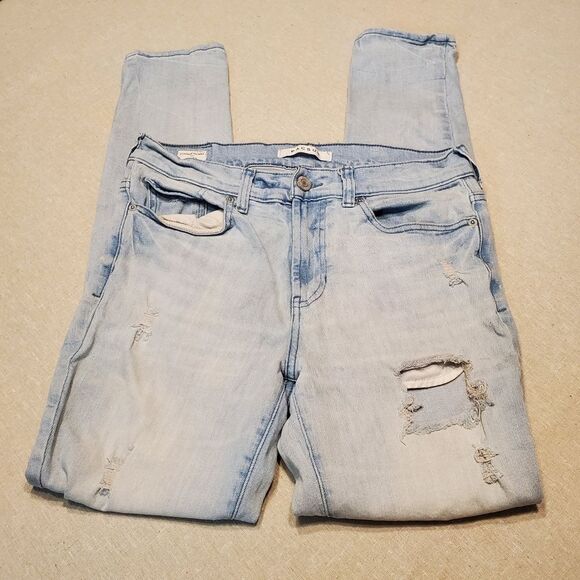 PacSun Stacked Skinny Ripped Distressed Faded Denim Jeans Size 30x30 - Picture 1 of 12